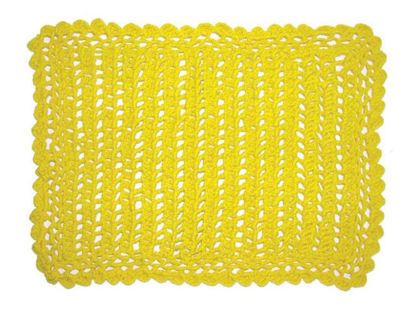 Tapete Retangular Floripa Amarelo 61cm x 47cm